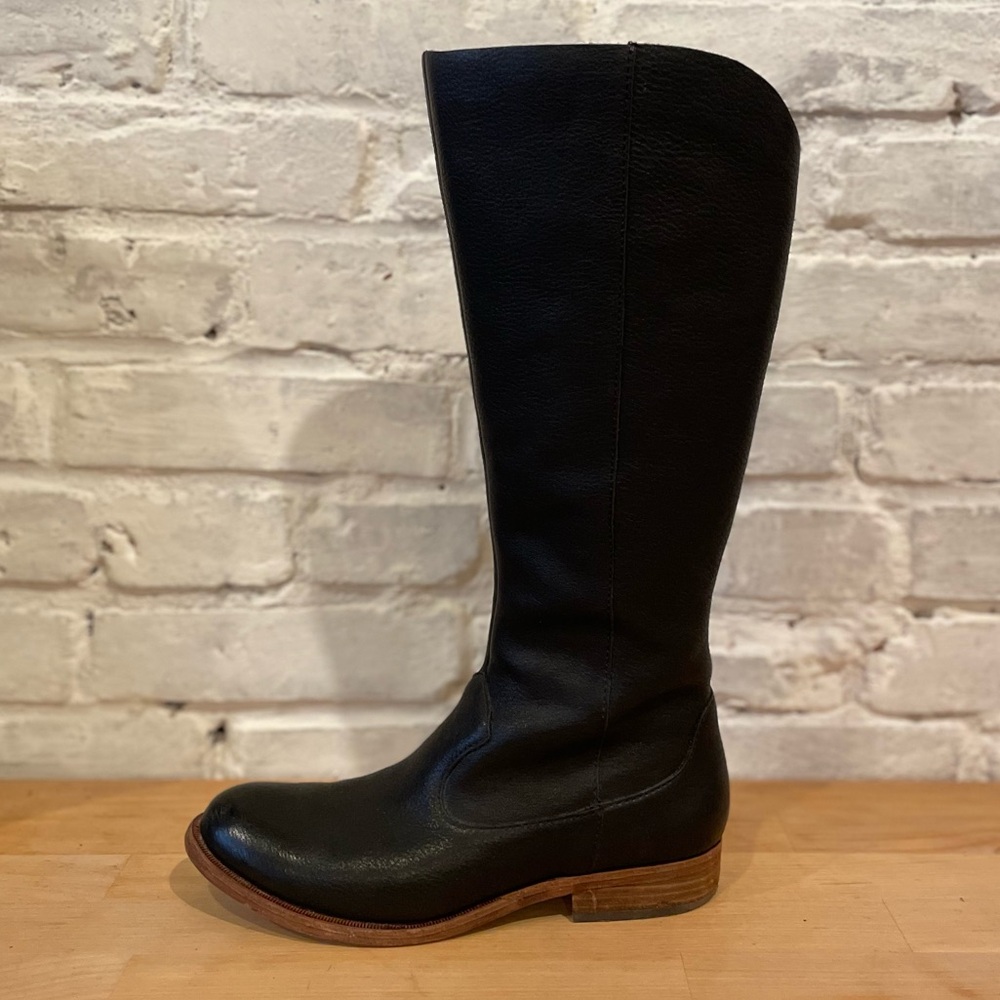 Kork-Ease Parise Black Leather Riding Boot 6.5